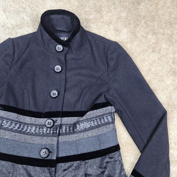 BKE Outerwear Wool Blend Tribal Cuffs Aztec Mid Size S Western - Picture 2 of 9